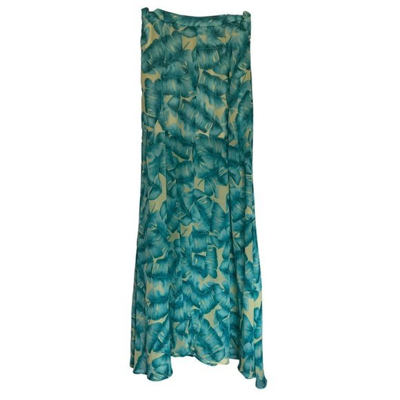 Show Me Your Mumu Women's Hawaiian Tropical Leaf Print Chiffon Maxi Skirt Size L - Picture 2 of 10